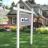 Double yard sign post