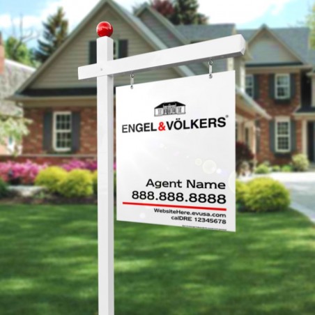 Full Length Engel & Volkers Sign Post - 1 Piece
