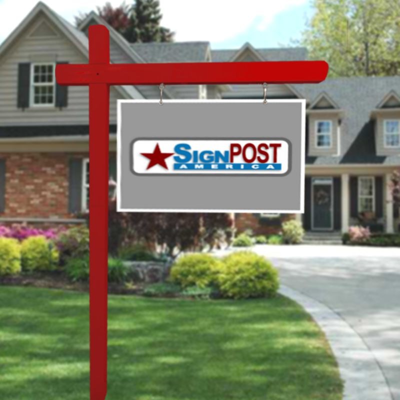 RED Real Estate Sign Post SignPOST America