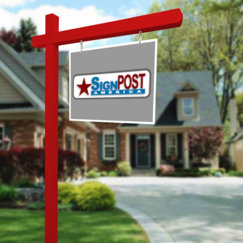 RED Real Estate Sign Post SignPOST America